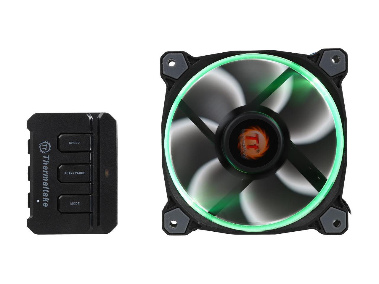 Thermaltake Riing 12 RGB Series High Static Pressure 120mm Circular RGB LED Ring Case/Radiator Fan - Single Pack - CL-F042-PL12SW-A