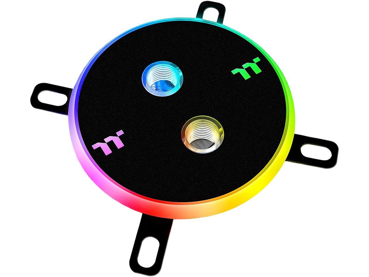 Thermaltake Pacific DIY LCS W4 Plus (Alexa, Razer Chroma) Software Enabled Circular 12 Controllable LED RGB CPU Water Block CL-W181-CU00SW-A