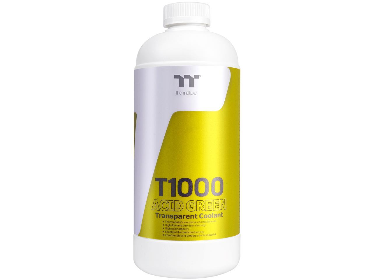 Thermaltake T1000 1000ml New Formula Acid Green Transparent Coolant Anti-Corrosion Anti-Freeze Miimize Precipitation CL-W245-OS00AG-A