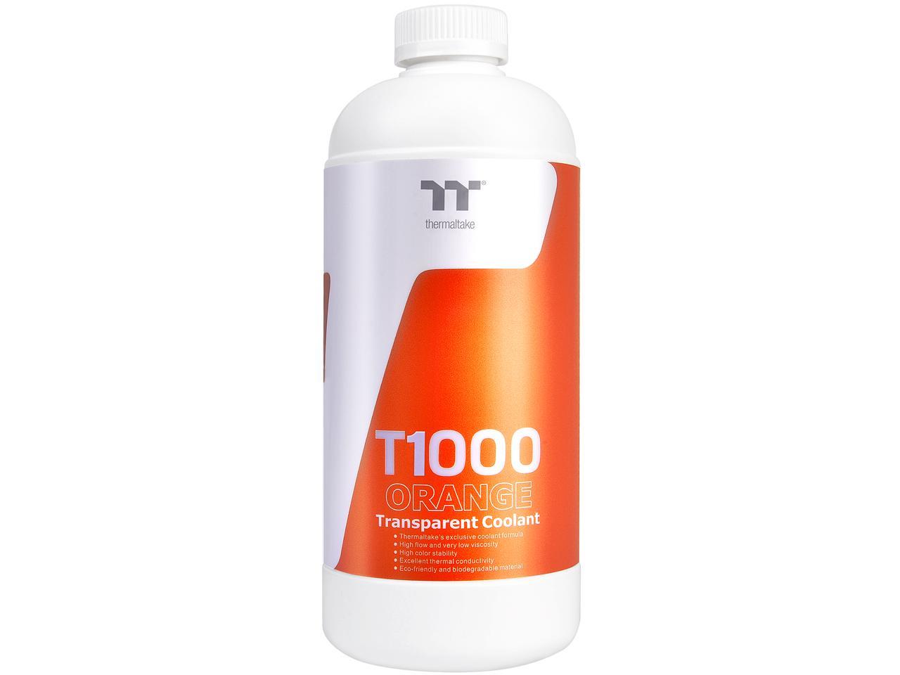 Thermaltake T1000 1000ml New Formula Orange Transparent Coolant Anti-Corrosion Anti-Freeze Miimize Precipitation CL-W245-OS00OR-A