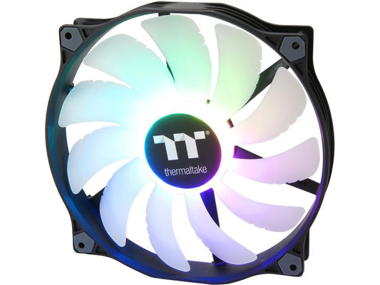 Thermaltake Pure 20 ARGB 5V Motherboard Sync/Analog Controller TT Premium Edition 16.8 Million Colors 9 Addressable LEDs 200mm Hydraulic Bearing PWM CaseFan, Single Pack CL-F081-PL20SW-A