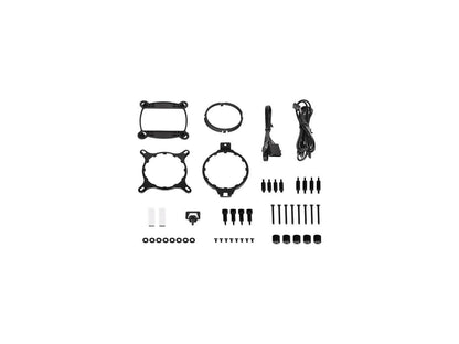 Thermaltake Floe DX 240 Dual Riing Duo 16.8 Million Colors RGB 36 LED LGA2066 AM4 Ready Intel/AMD Liquid Cooling All-in-One CPU Cooler, CL-W255-PL12SW-B