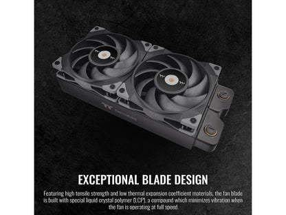 Thermaltake ToughFan 12 High Static Pressure 2000 PWM, Metal-Reinforced Motor Hub, Gen.2 Hydraulic Bearing Case/ Radiator Fan (Single Pack) CL-F117-PL12BL-A