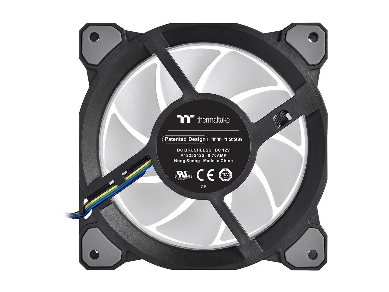 Thermaltake Riing Quad 140mm 16.8 Million RGB Color (Alexa, Razer Chroma) Software Enabled 4 Light Rings 54 Addressable LED 9 Blades Hydraulic Bearing Case/Radiator Fan, Single Pack, CL-F089-PL14SW-C