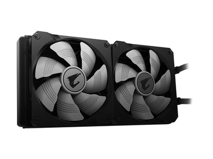 AORUS RGB Liquid Cooler 280, 280mm Radiator, Dual 140mm Windforce PWM Fans, Customizable Full Color LCD Display, Advanced RGB Lighting and Control, Intel 115X/2066, AMD AM4, TR4