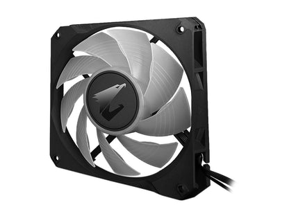 AORUS RGB Liquid Cooler 240, 240mm Radiator, Dual 120mm Windforce PWM Fans, Customizable Full Color LCD Display, Advanced RGB Lighting and Control, Intel 115X/2066, AMD AM4, TR4