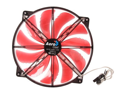 AeroCool Silent Master 200mm Red LED Case Fan