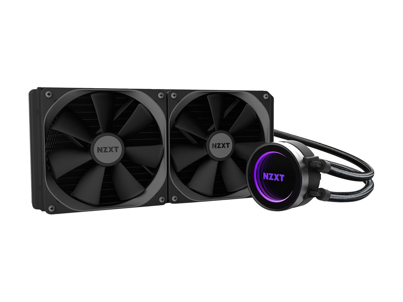 NZXT Kraken X62 280mm - All-In-One RGB CPU Liquid Cooler - CAM-Powered - Infinity Mirror Design - Performance Engineered Pump - Reinforced Extended Tubing - Aer P140mm Radiator Fan (2 Included)