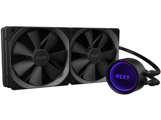 NZXT Kraken X63 280mm - RL-KRX63-01 - AIO RGB CPU Liquid Cooler - Rotating Infinity Mirror Design - Improved Pump - Powered By CAM V4 - RGB Connector - Aer P 140mm Radiator Fans (2 Included)