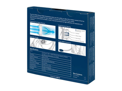 Arctic P12 PWM (White/Transparent), Pressure Optimised 120mm Fan with PWM