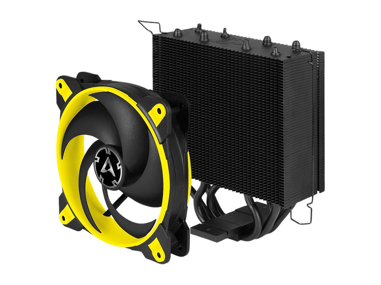 ARCTIC Freezer 34 eSports Edition - Tower CPU Cooler with Push-Pull Configuration, Wide Range of Regulation 200 to 2100 RPM, Includes Low Noise PWM 120 mm Fan - Yellow