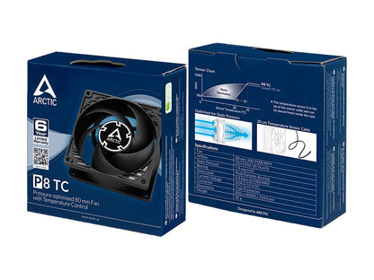 ARCTIC COOLING P8 TC ACFAN00140A 80mm Pressure-optimised Case Fan with Temperature Control