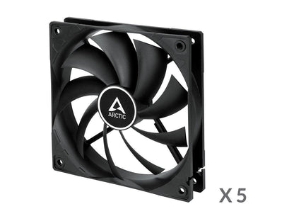 Arctic F12 - Value pack 120mm Standard Low Noise Case Fan Cooling, 5 Pack