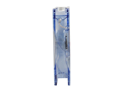 Rosewill RFA-120-BL - 120mm Computer Case Cooling Fan with LP4 Adapter - Blue Frame & 4 Blue LED Lights, Sleeve Bearing, Silent Case Fan