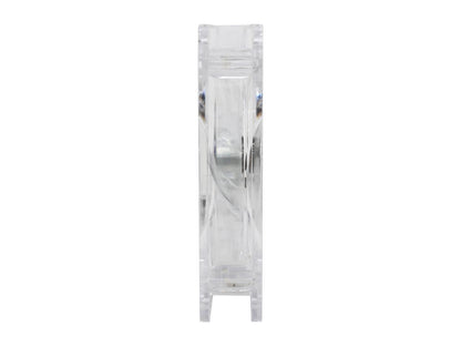 Rosewill ROCF-13002 - 120mm Computer Case Cooling Fan with LP4 Adapter - Transparent Frame & 4 Blue LED Lights, Sleeve Bearing, Silent (Pack of 2)