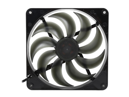 Rosewill RABF-131409 - 140mm Computer Case Cooling Fan with LP4 Adapter - Black Frame & Smoke Blades, Sleeve Bearing, Silent