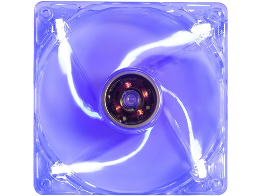 Rosewill RFTL-131209B - 120mm Computer Case Fan / Computer Case Cooling Fan with LP4 Adapter - Transparent Frame & 4 Blue LED Lights, Fluid Dynamic Bearing, Silent