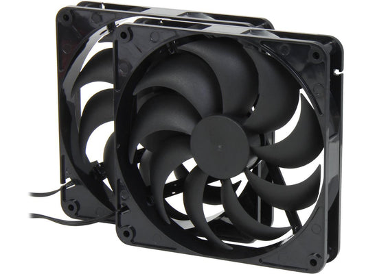 Rosewill RNBD-131409 - 140mm Computer Case Cooling Fan with LP4 Adapter - Sleeve Bearing, Super Quiet (Pack of 2)