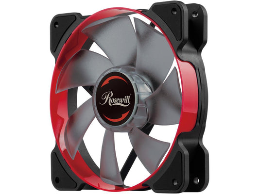 Rosewill 120mm Case Fan with Red LED and PWM (Pulse Width Modulation) Function, Very Quiet Cooling Fan From Advanced Hydraulic Bearing, Model RWCR-1612
