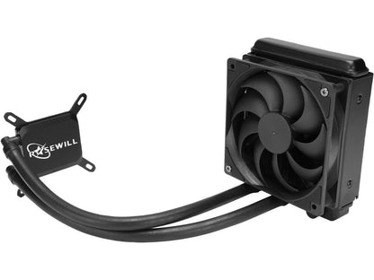 Rosewill PB120 CPU Liquid Cooler, Closed Loop PC Water Cooling, Quiet 120mm PWM Fan, Intel LGA 2011/2066/1366/1150/1151/1155/1156/775, AMD AM4/AM3+/AM3/AM2+/AM2/AM1/FM2+/FM1
