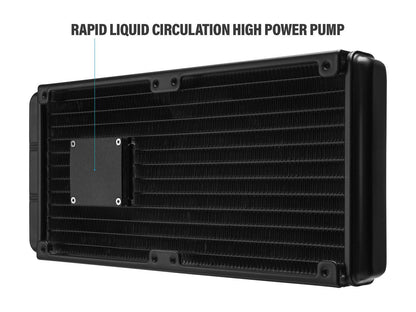 Rosewill RGB AIO 240mm CPU Liquid Cooler, Closed Loop PC Water Cooling, Quiet Addressable RGB Ring Fans, Intel/AMD Compatible, 400mm Sleeved Tubing - PB240-RGB