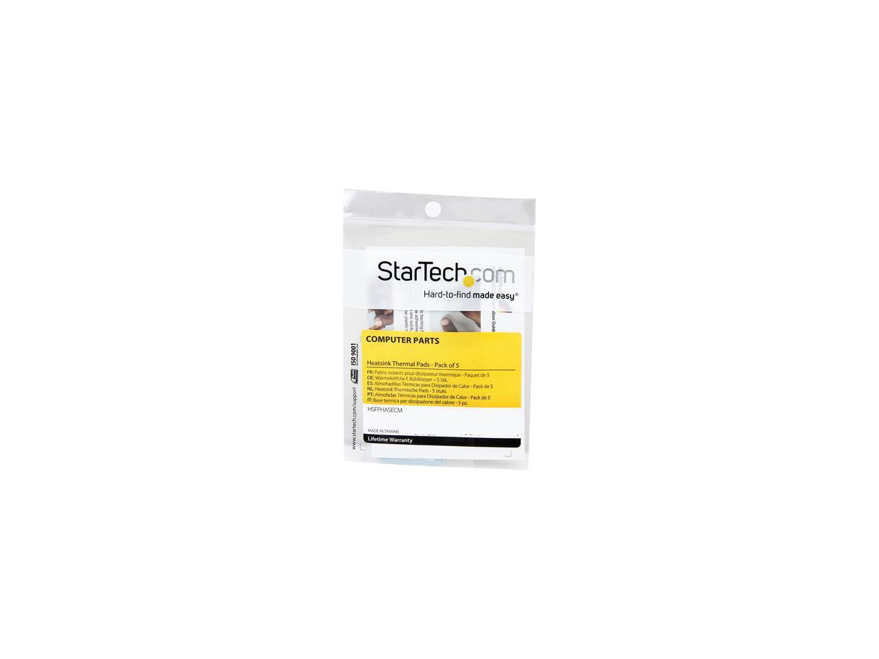 StarTech.com Heatsink Thermal Pads, Pack of 5 (HSFPHASECM)