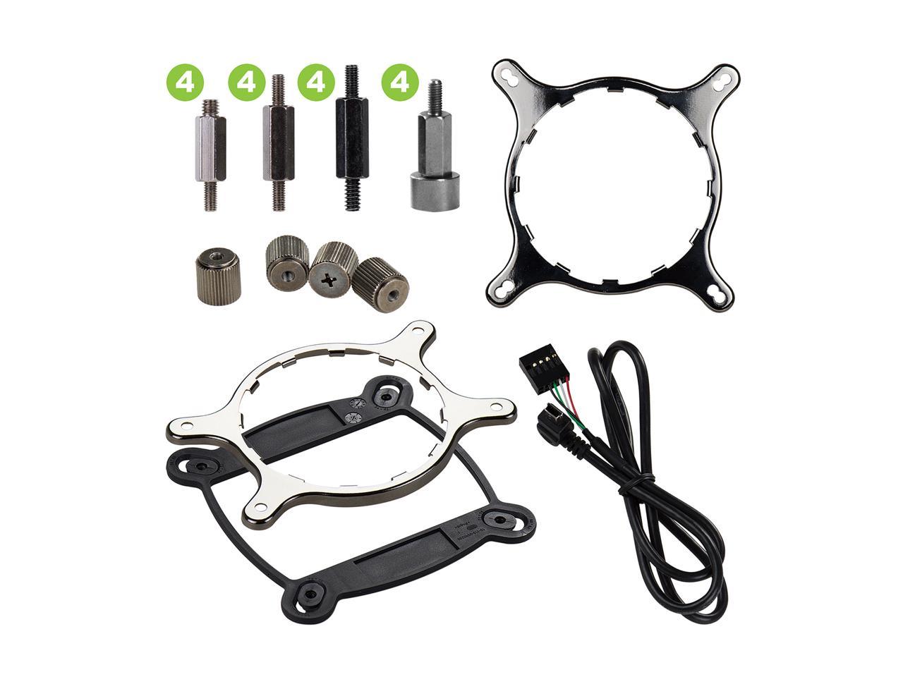 EVGA CLC 280mm All-In-One RGB LED CPU Liquid Cooler, 2x FX13 140mm PWM Fans, Intel, AMD, 400-HY-CL28-V1