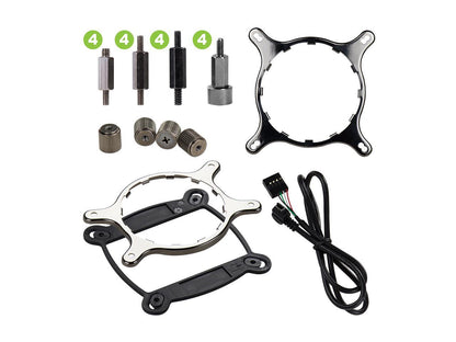 EVGA CLC 240mm All-In-One RGB LED CPU Liquid Cooler, 2x FX12 120mm PWM Fans, Intel, AMD, 400-HY-CL24-V1