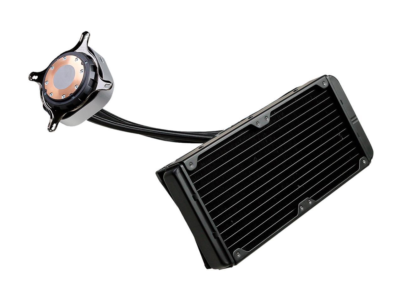 EVGA CLC 240mm All-In-One RGB LED CPU Liquid Cooler, 2x FX12 120mm PWM Fans, Intel, AMD, 400-HY-CL24-V1