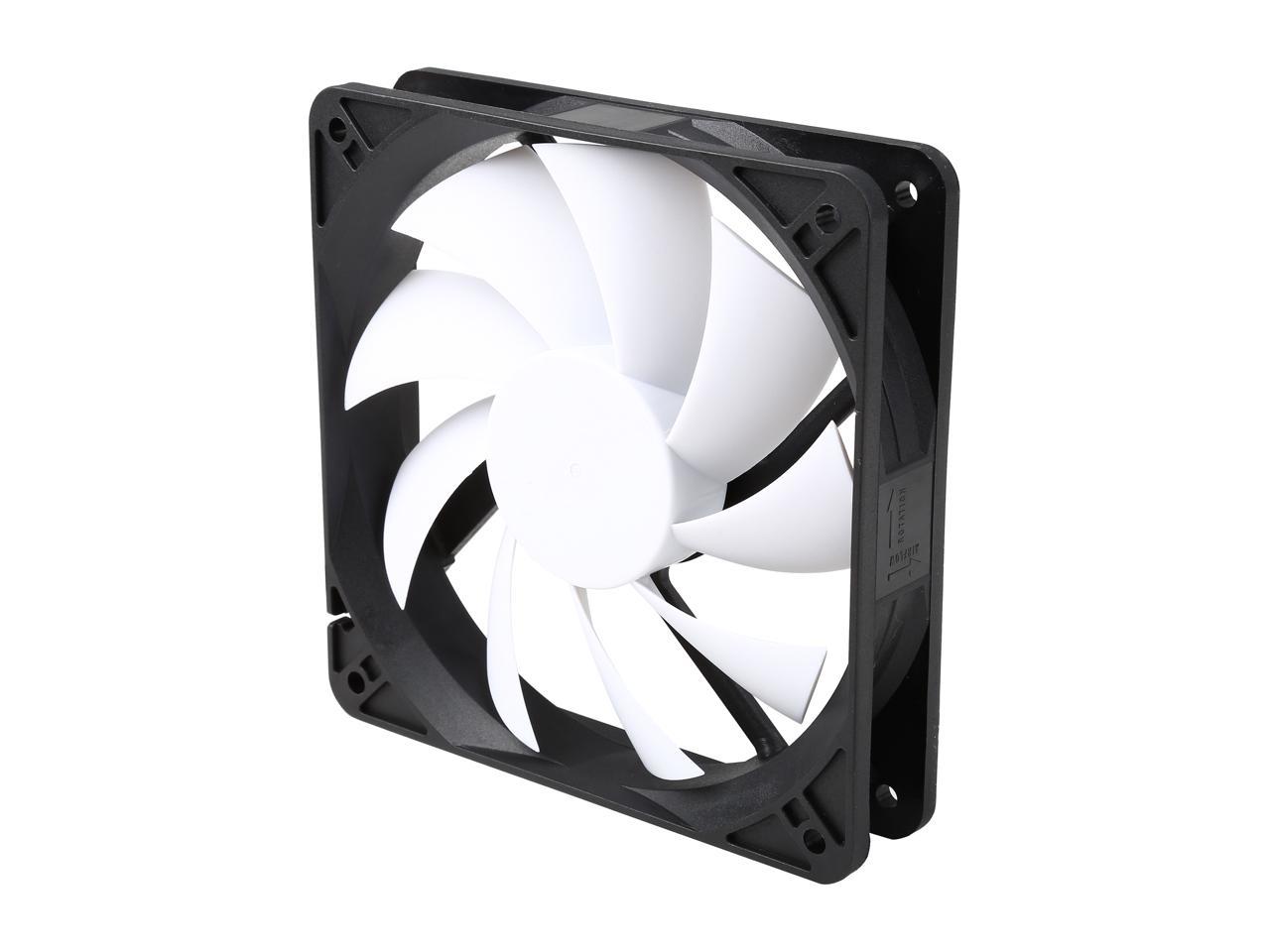 Fractal Design Silent Series R3 120mm Silence Optimized Rifle Bearing Black/White Computer Case Fan