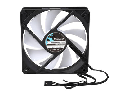 Fractal Design Silent Series R3 120mm Silence Optimized Rifle Bearing Black/White Computer Case Fan