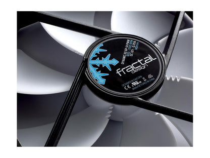 Fractal Design Dynamic X2 PWM GP-14 140mm High Durability Long Life Sleeve Bearing Black/White Radiator Optimized Computer Case Fan