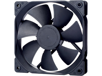 Fractal Design Dynamic X2 PWM GP-12 120mm High Durability Long Life Sleeve Bearing Black Edition Radiator Optimized Computer Case Fan