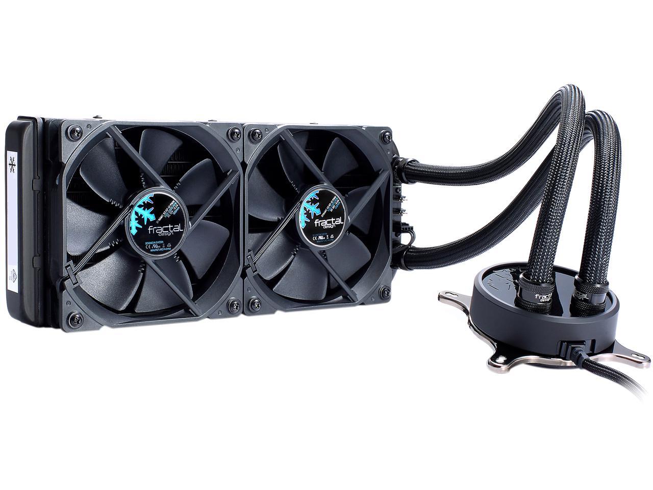 Fractal Design Celsius S24 Blackout 240mm Silent High Performance Slim Expandable All-In-One CPU Liquid / Water Cooler