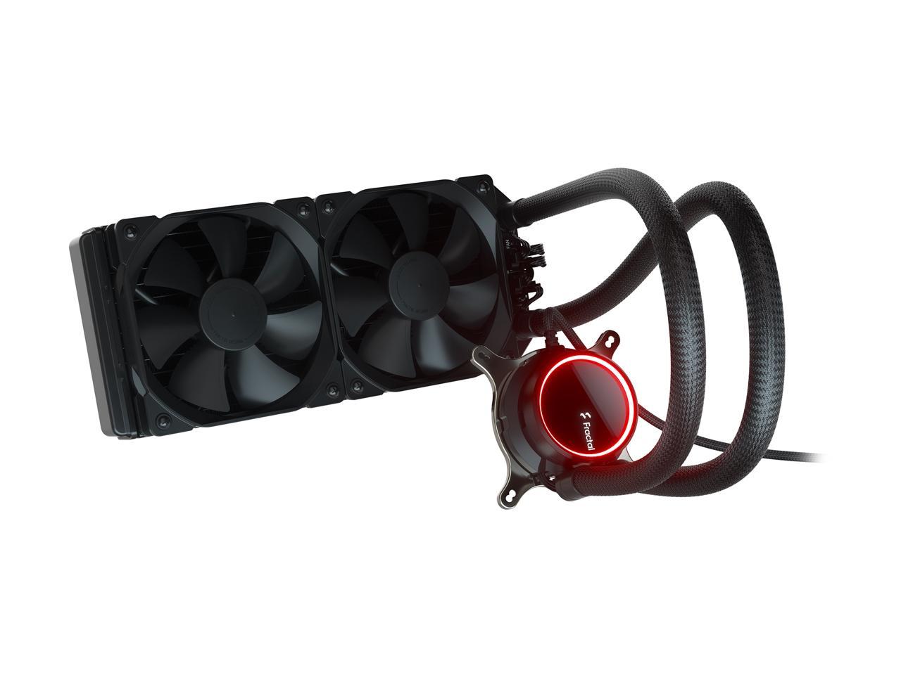 Fractal Design Celsius+ S24 Dynamic X2 PWM Black 240mm Silent Performance Slim Radiator AIO CPU Liquid/Water Cooler