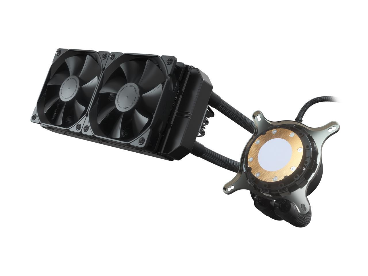 Fractal Design Celsius+ S24 Dynamic X2 PWM Black 240mm Silent Performance Slim Radiator AIO CPU Liquid/Water Cooler