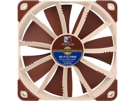 Noctua NF-F12 PWM, Premium Quiet Fan, 4-Pin (120mm, Brown)