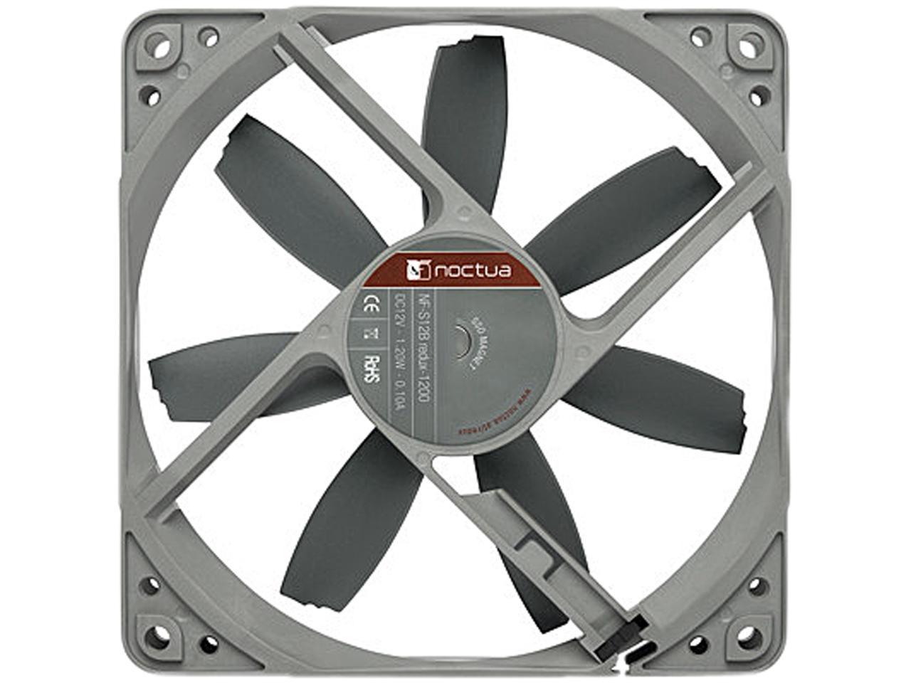Noctua NF-S12B redux-1200, High Performance Cooling Fan, 3-Pin, 1200 RPM (120mm, Grey)