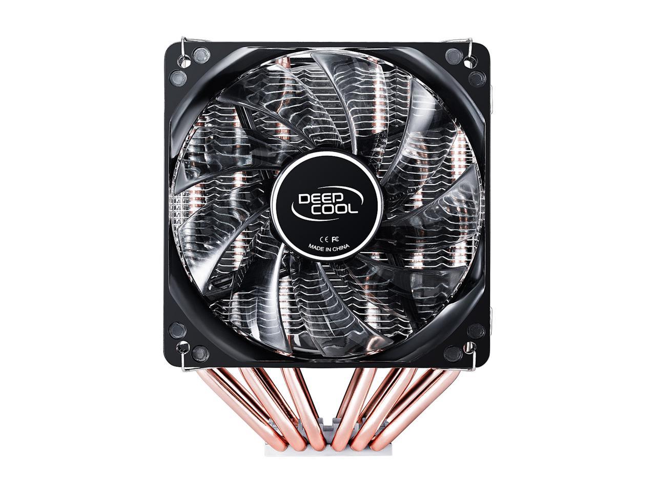 DEEPCOOL NEPTWIN V2-CPU Cooler Dual 120mm LED PWM Fans Twin-tower Polished Copper Base Metal Mounting Kit Support LGA2066/AM4