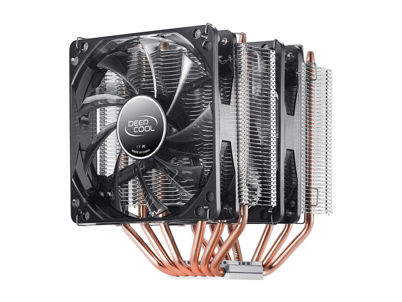 DEEPCOOL NEPTWIN V2-CPU Cooler Dual 120mm LED PWM Fans Twin-tower Polished Copper Base Metal Mounting Kit Support LGA2066/AM4
