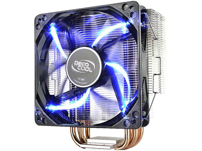DEEPCOOL GAMMAXX 400 CPU Air Cooler 4 Direct Contact Heatpipes, 120mm PWM Fan with Blue LED, Multi-platform Intel/AMD CPUs (AM4 Compatible)