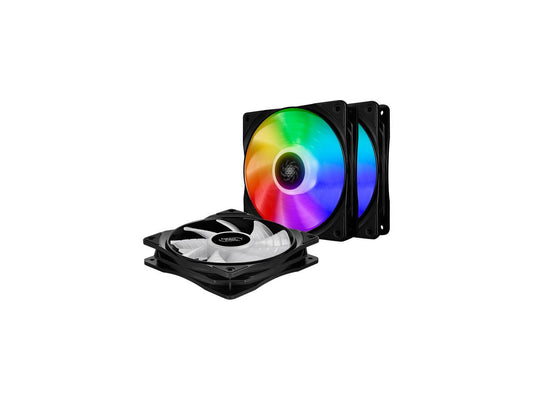 DEEPCOOL CF 120 (3 in 1) Super Silent PWM Intelligent Control Addressable RGB Fan Motherboard Sync A-RGB Controller High Performance