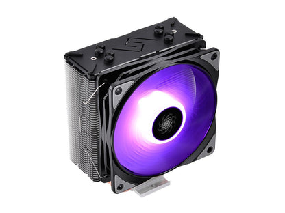 DEEPCOOL GAMMAXX GTE-CPU Cooler 120mm RGB fan Motherboard SYNC Solid 0.4-mm fins 4 Heatpipes Metal Mounting Kit Support LGA 2066 / AM4