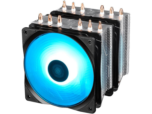 DEEPCOOL Neptwin RGB Multiple RGB Modes 6 U-shaped Heatpipes & Twin-tower PWM CPU Air Cooler Metal Mounting Kit AM4 Compatible