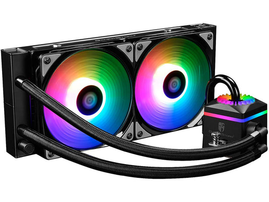DEEPCOOL Gamer Storm CAPTAIN 240 PRO ADD RGB M/B Control Ceramic Bearing Air pressure Adjustable Automatically Liquid CPU Cooler TR4 Compatible