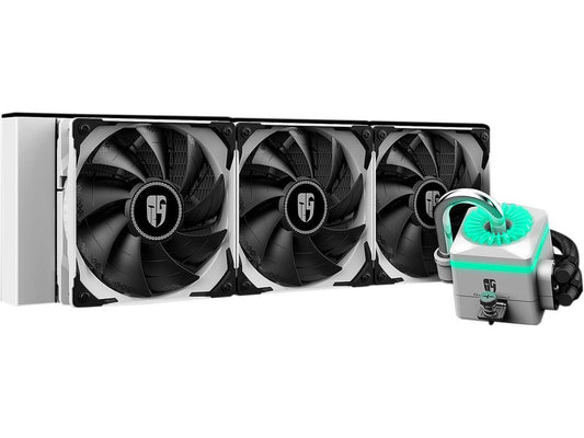 DEEPCOOL Gamer Storm CAPTAIN 360X WHITE, RGB AIO Liquid CPU Cooler, White LED Waterblock, 360mm Radiator, Anti-Leak Technology Inside, 12V RGB 4-Pin Motherboard Control, TR4/AM4 Compatible