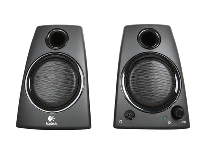 Logitech Z130 5 Watts 2.0 Speakers (980-000417) - Black