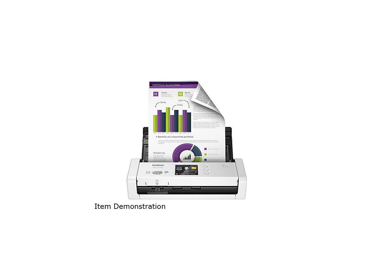 Brother ADS-1700W Wireless Compact Desktop Scanner - 48-bit Color - 25 ppm (Mono) - 25 ppm (Color) - Duplex Scanning - USB