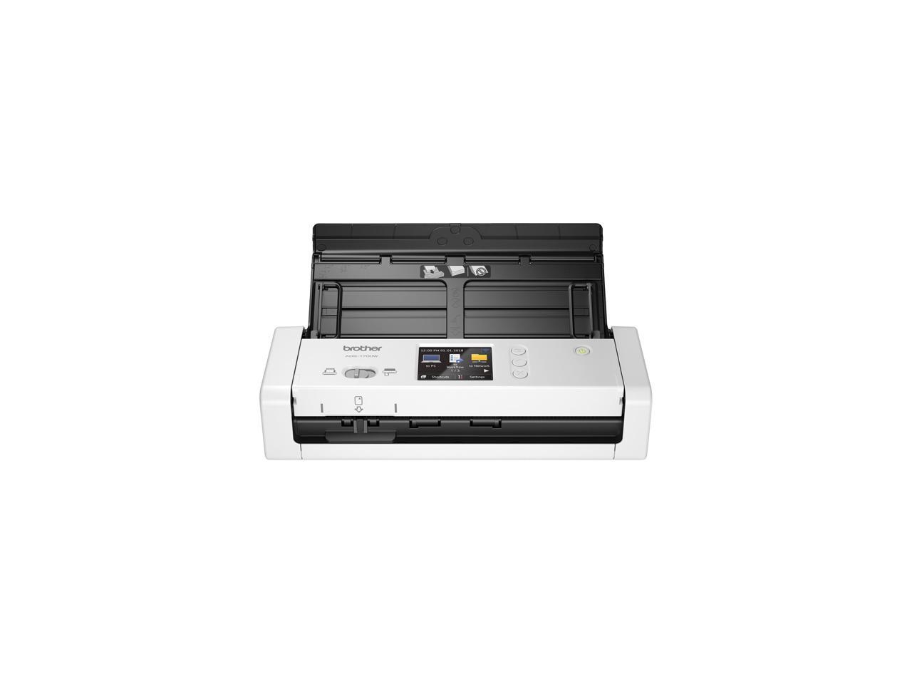 Brother ADS-1700W Wireless Compact Desktop Scanner - 48-bit Color - 25 ppm (Mono) - 25 ppm (Color) - Duplex Scanning - USB
