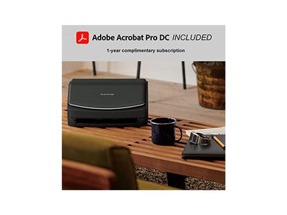 Fujitsu ScanSnap iX1600 Deluxe Color Duplex Document Scanner with Adobe Acrobat DC Pro 1 year complimentary subscription included (Value at $179)